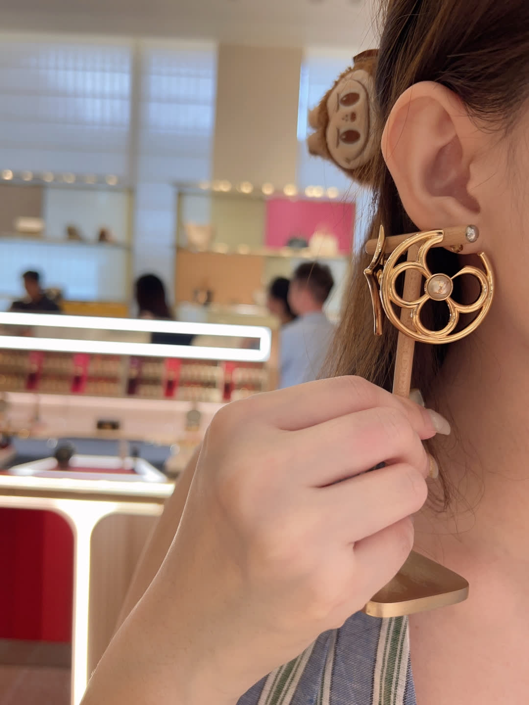 Louis Vuitton Gold Tone Earrings